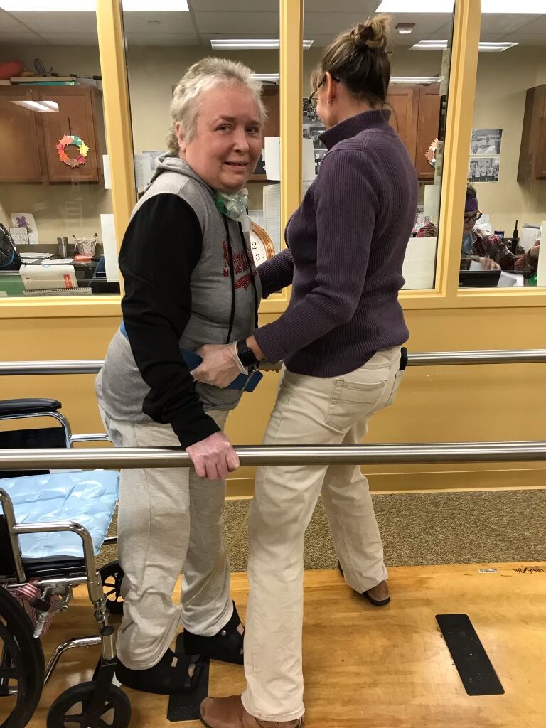 Janet Franks underwent extensive physical therapy